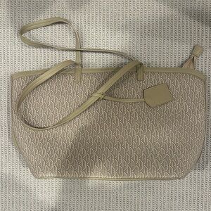 KATIE LOXTON Elegant Patterned Tan Tote Bag